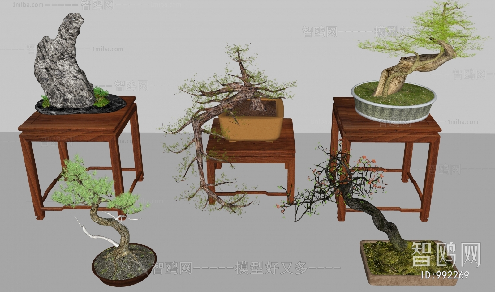 New Chinese Style Potted Green Plant