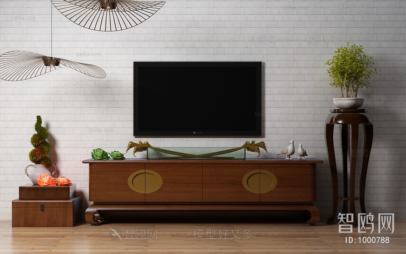 New Chinese Style TV Cabinet