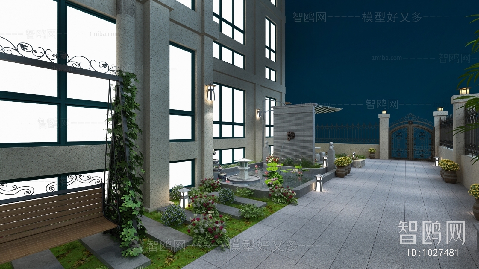 New Chinese Style Courtyard/landscape