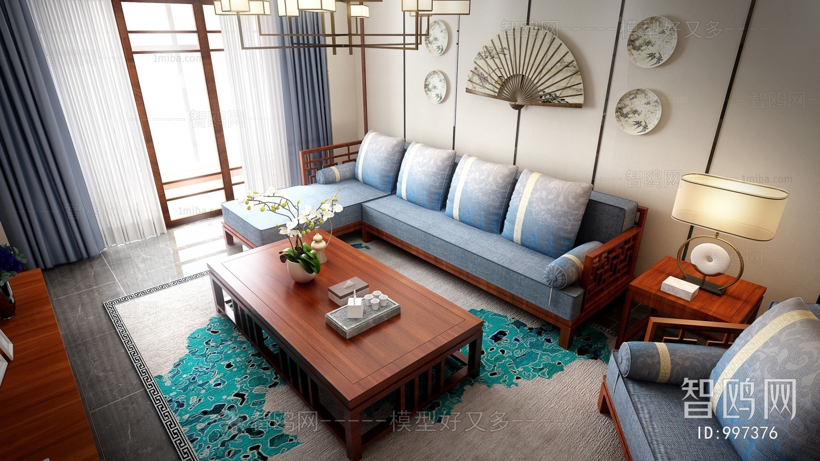 New Chinese Style A Living Room