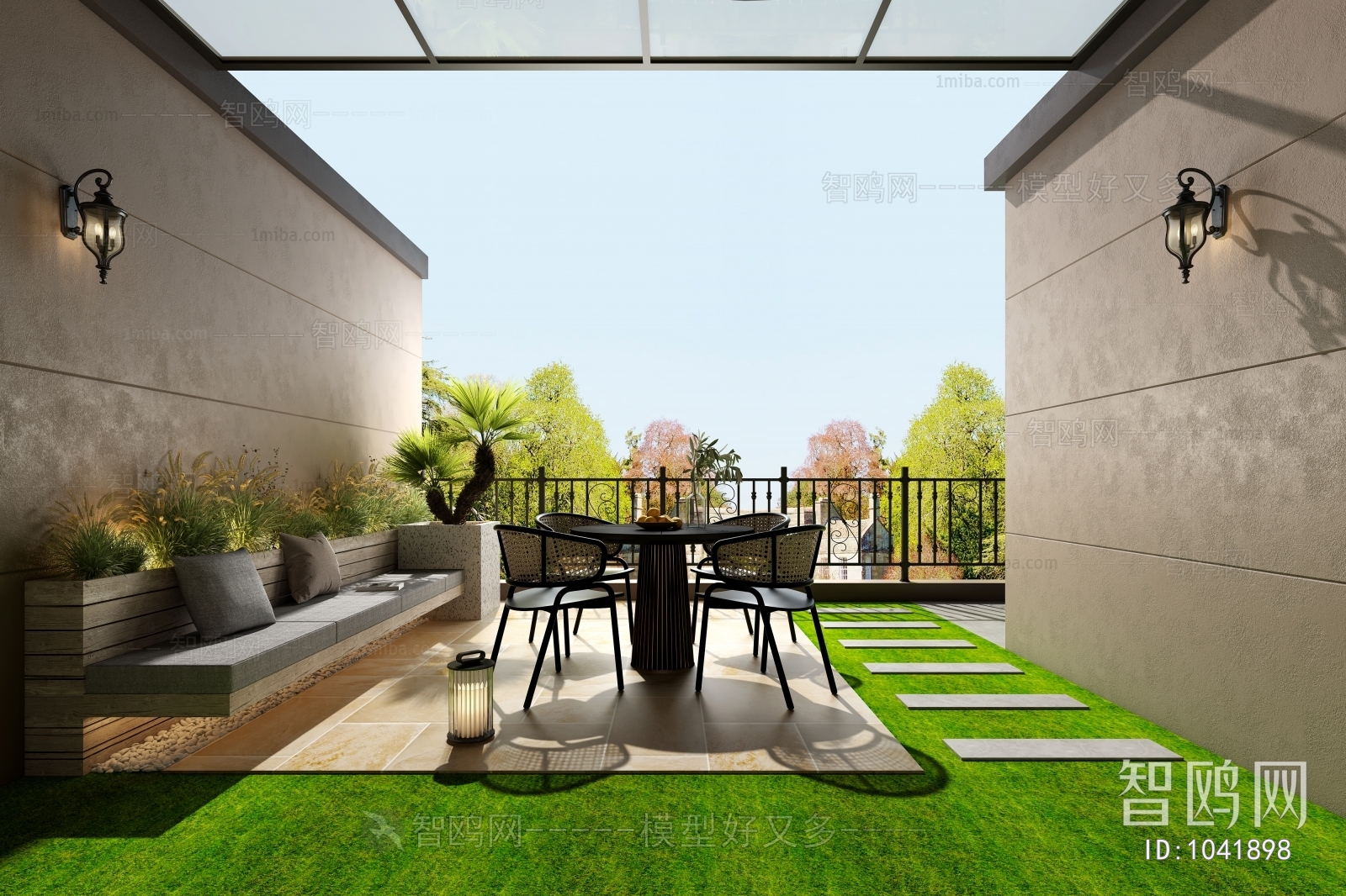 Modern Courtyard/landscape