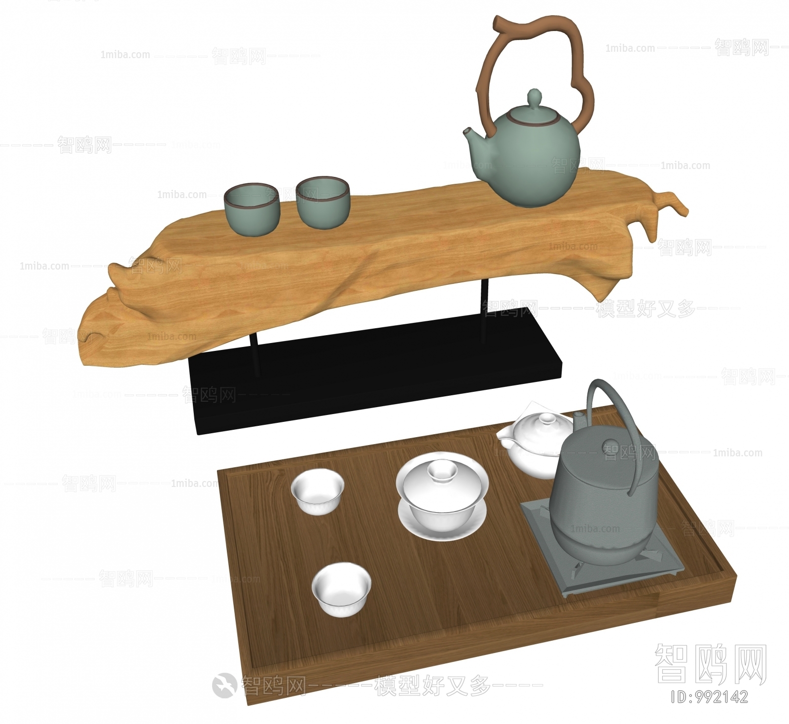 新中式茶具摆件组合