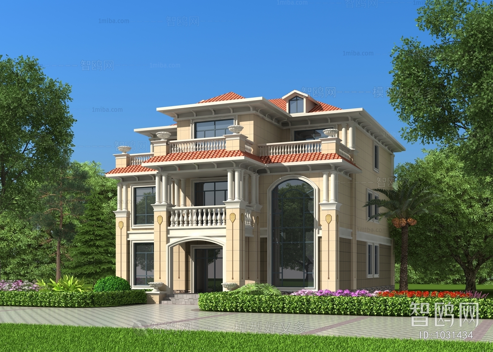 Simple European Style Villa Appearance