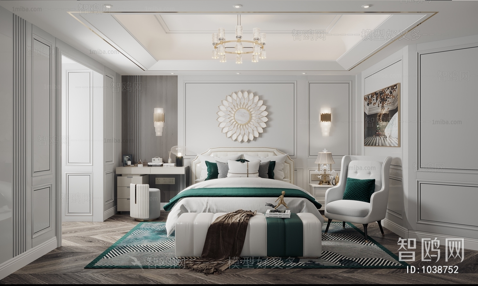 Simple European Style Bedroom