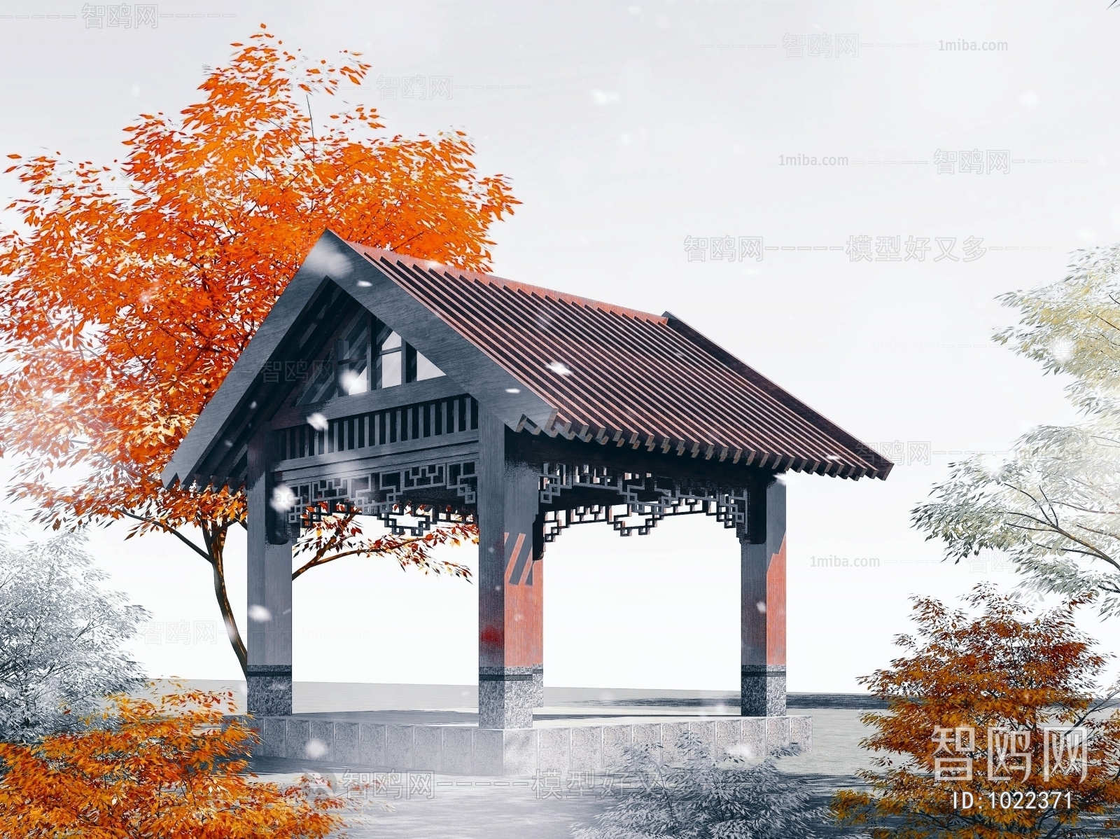 New Chinese Style Ancient Architectural Buildings