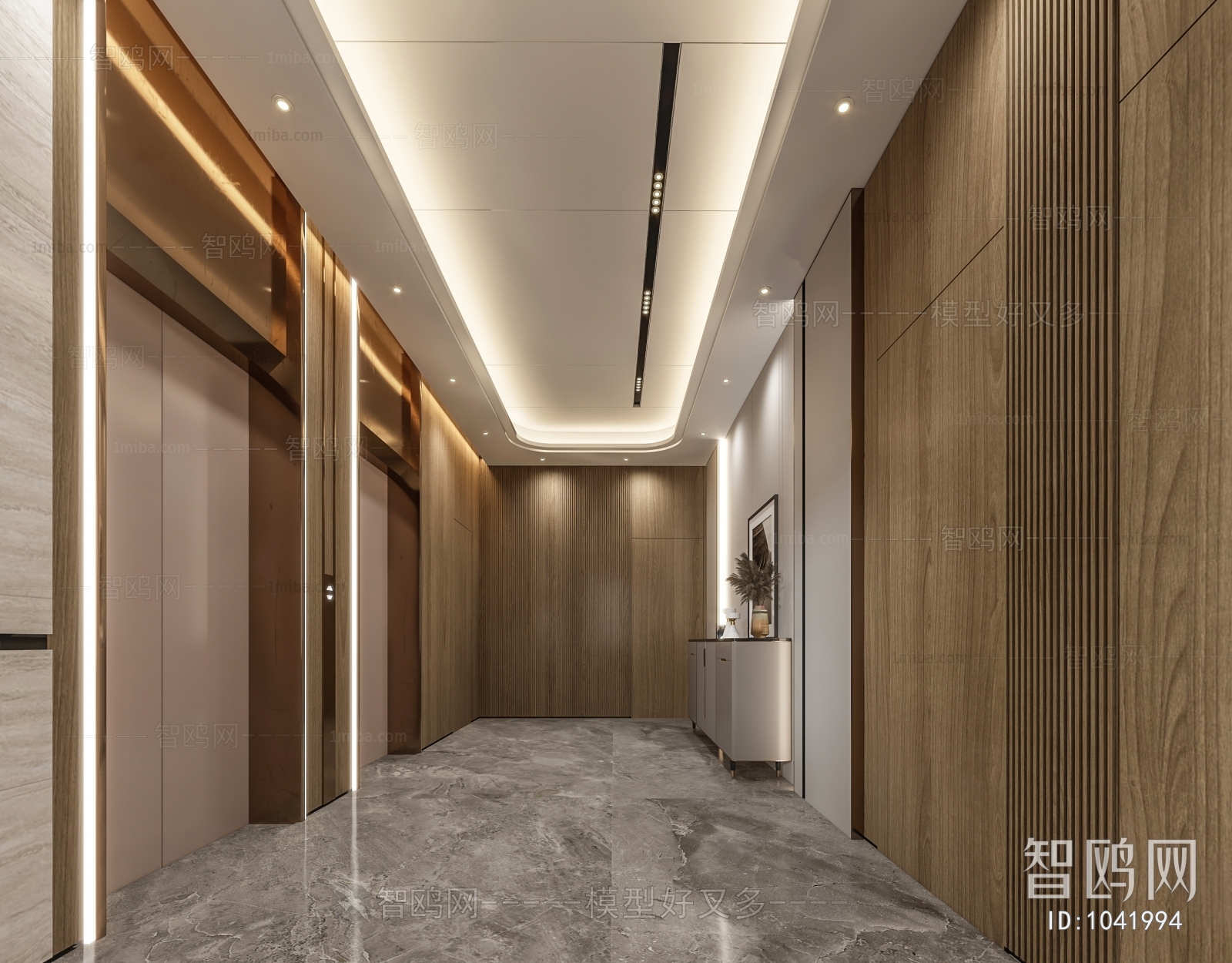 Modern Office Elevator Hall