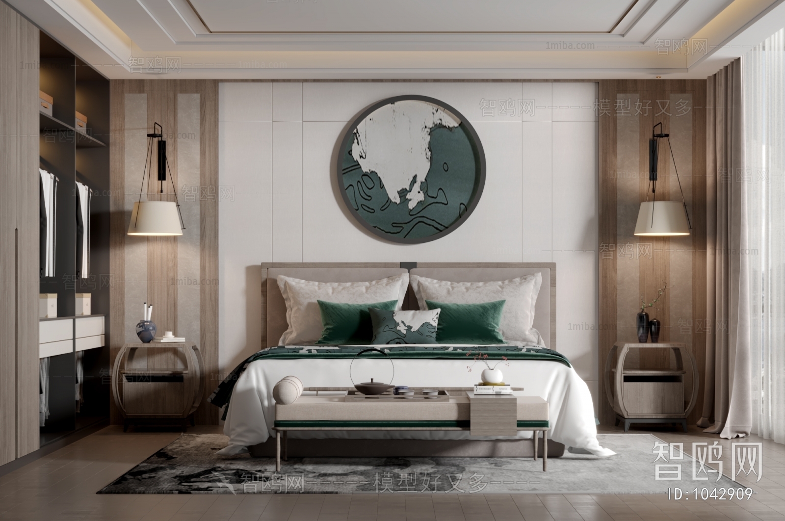 New Chinese Style Bedroom