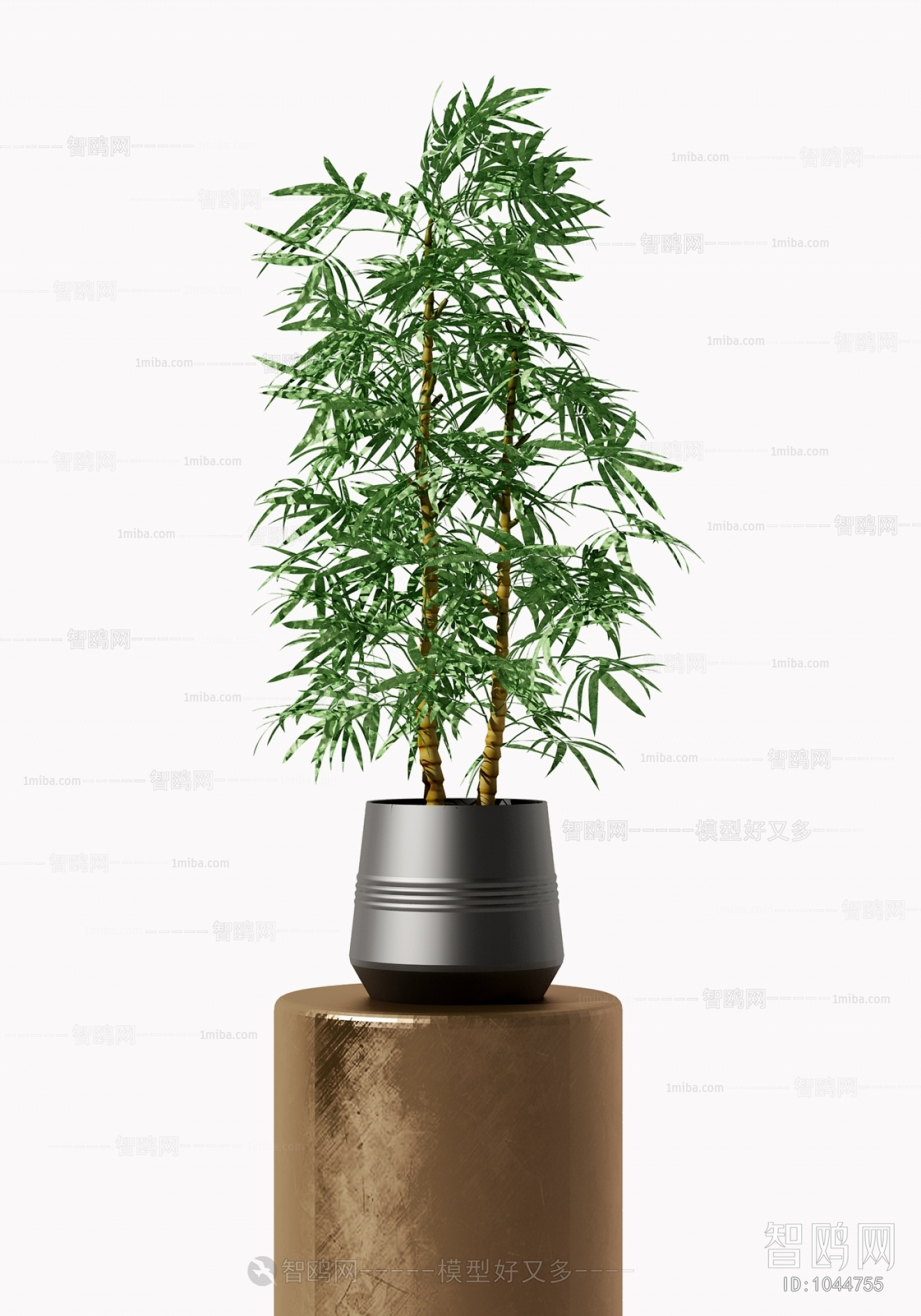 Modern Potted Green Plant