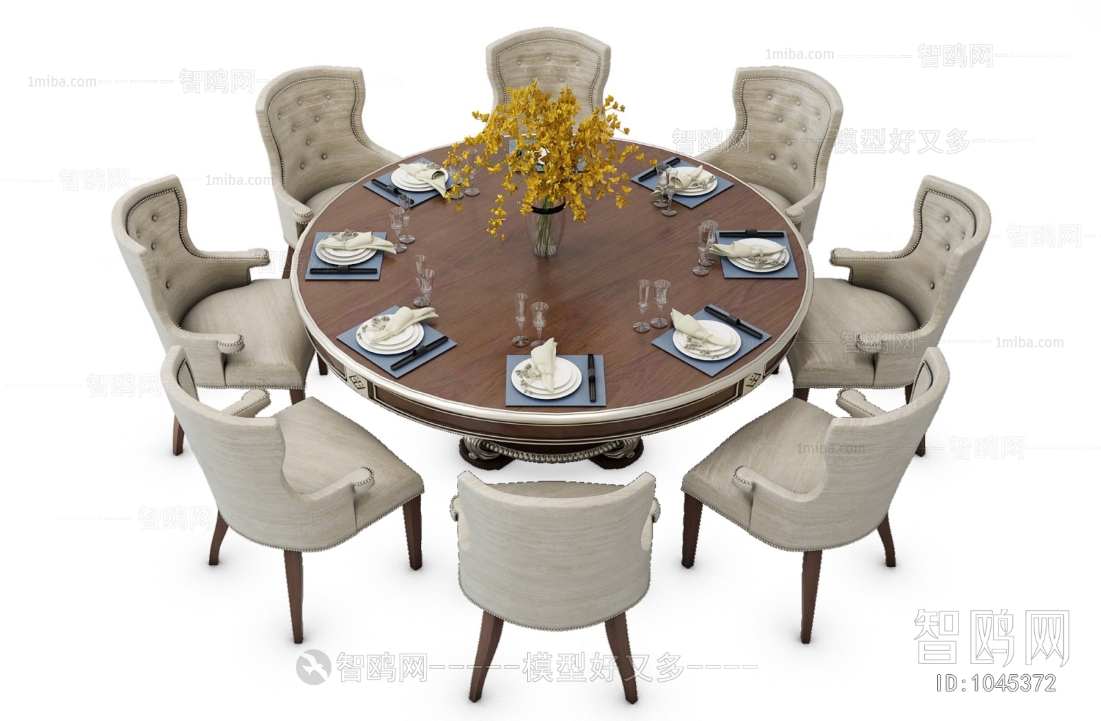 European Style Dining Table And Chairs