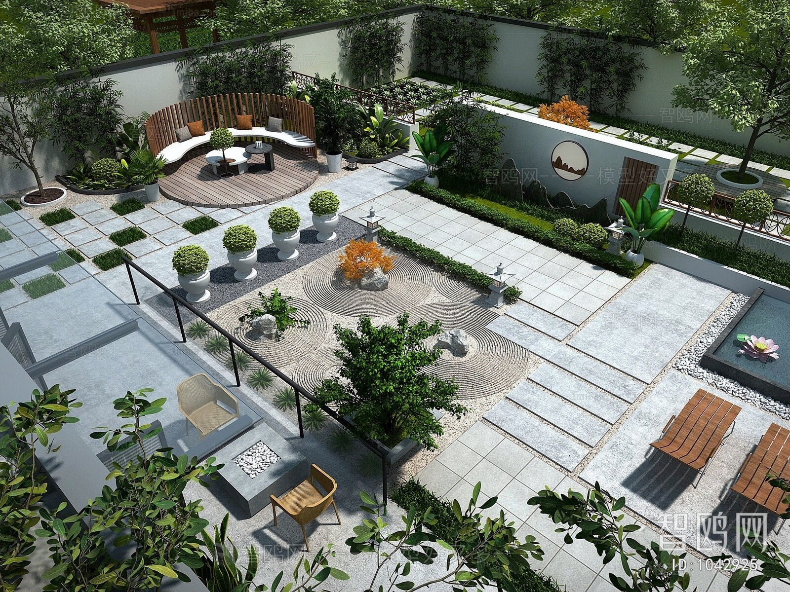 New Chinese Style Courtyard/landscape