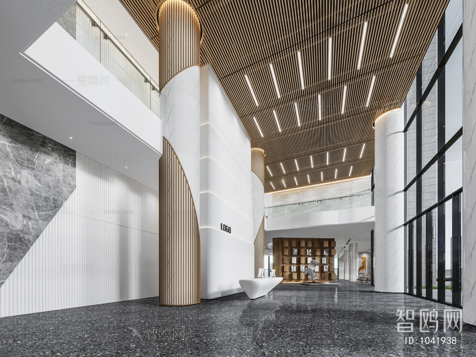 Modern Office Reception Desk