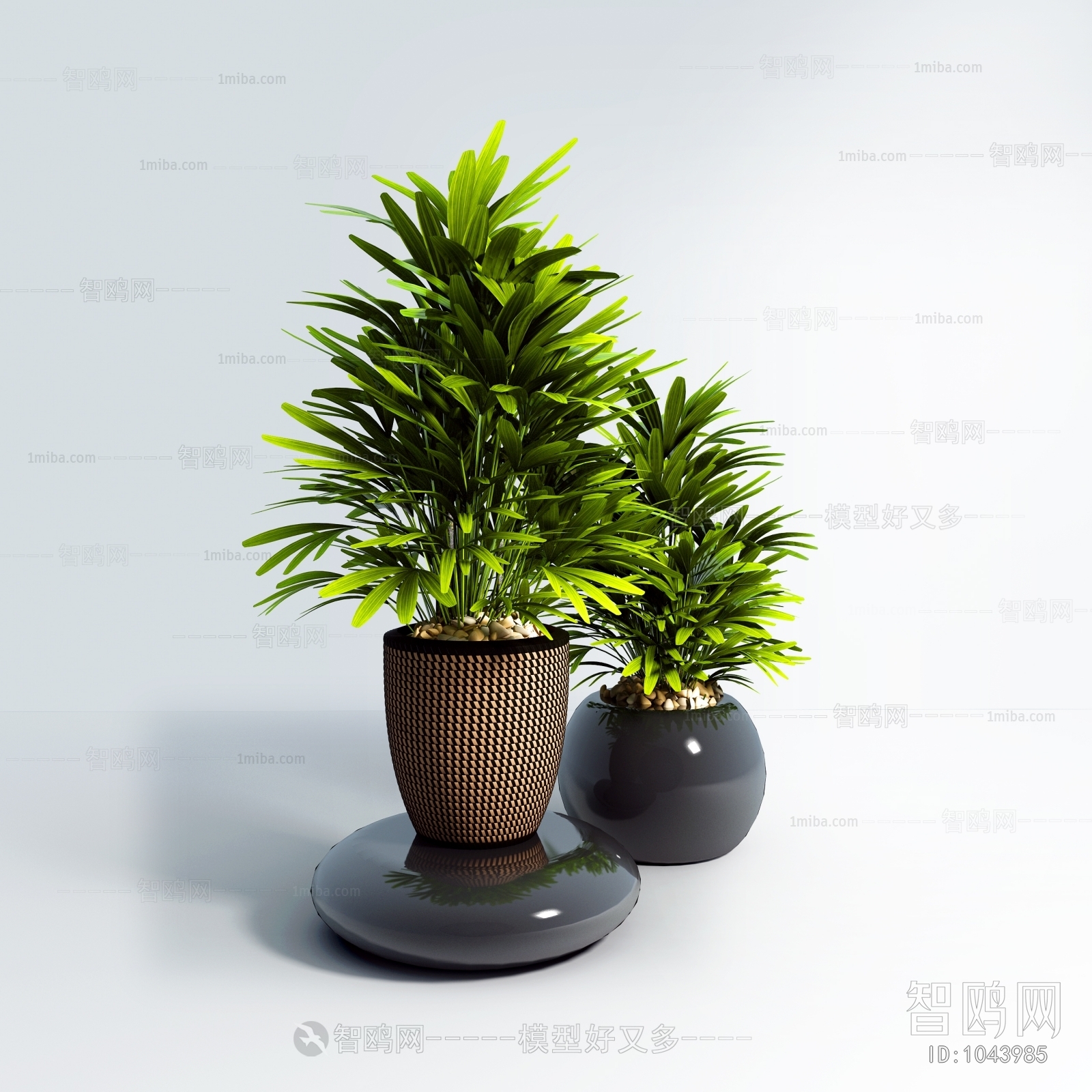 Modern Potted Green Plant