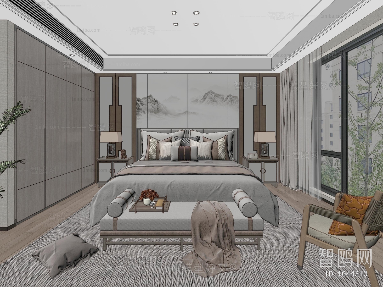 New Chinese Style Bedroom