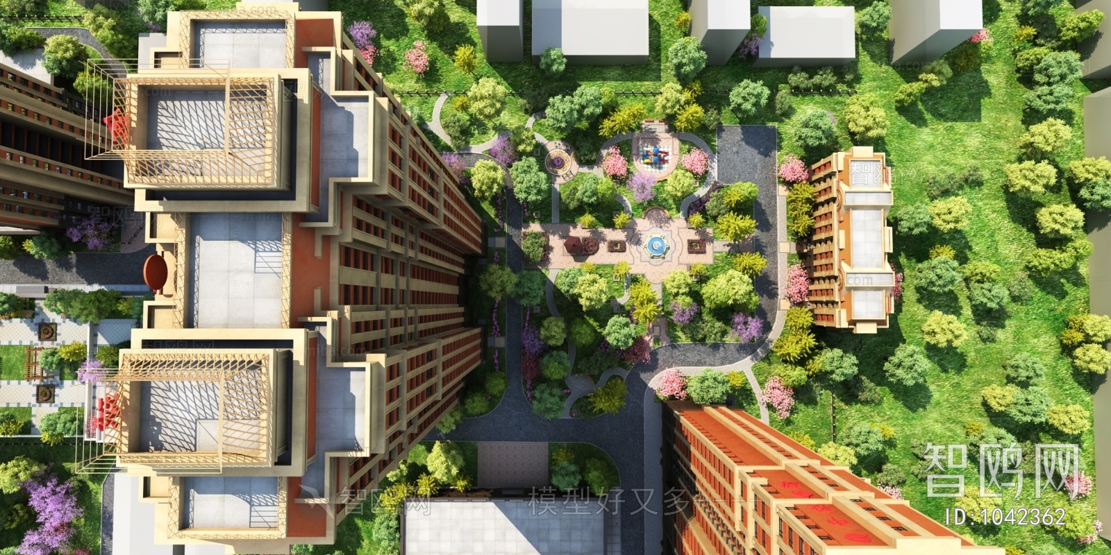 Modern Architectural Bird's-eye View Planning