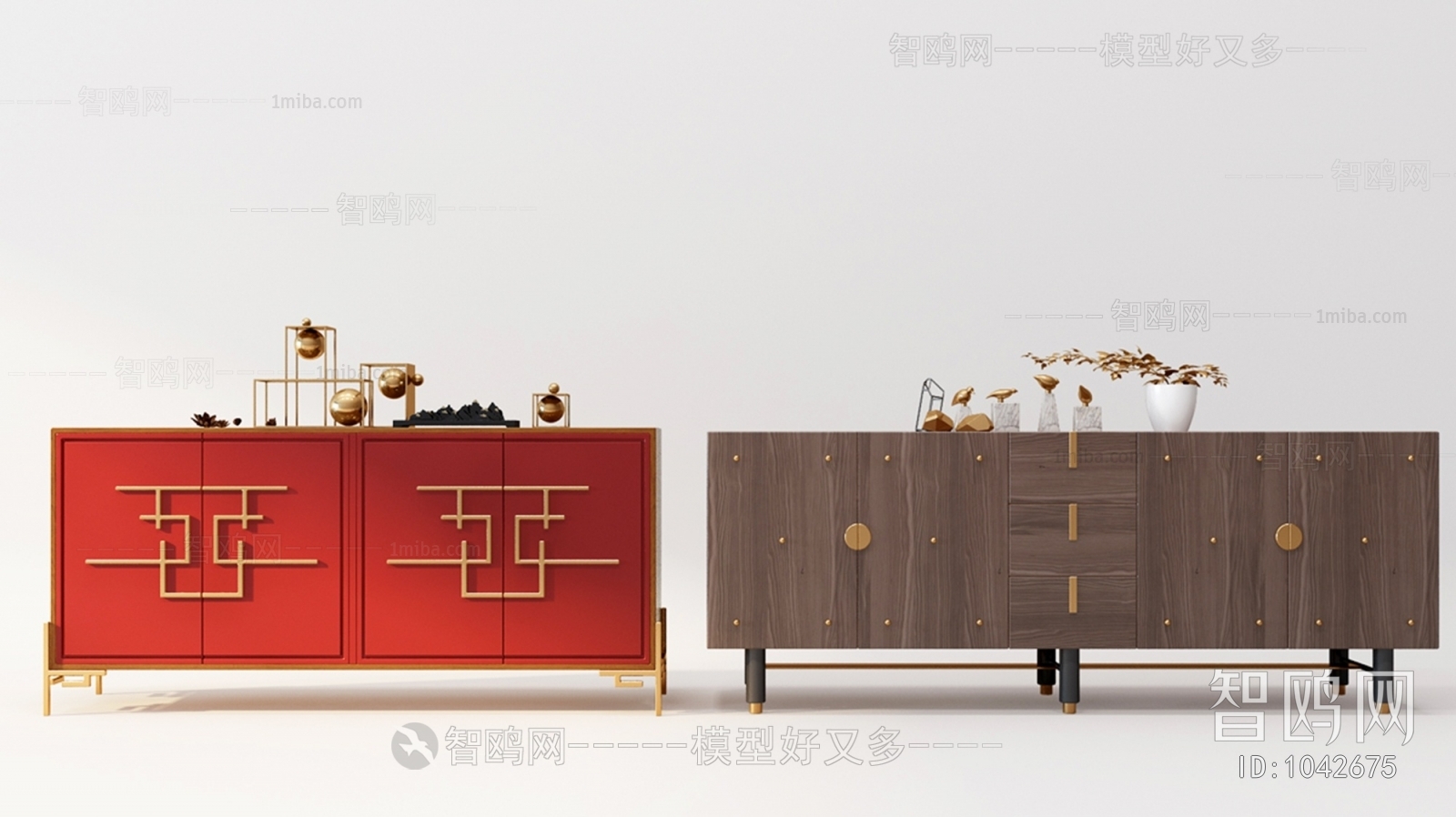 New Chinese Style Side Cabinet