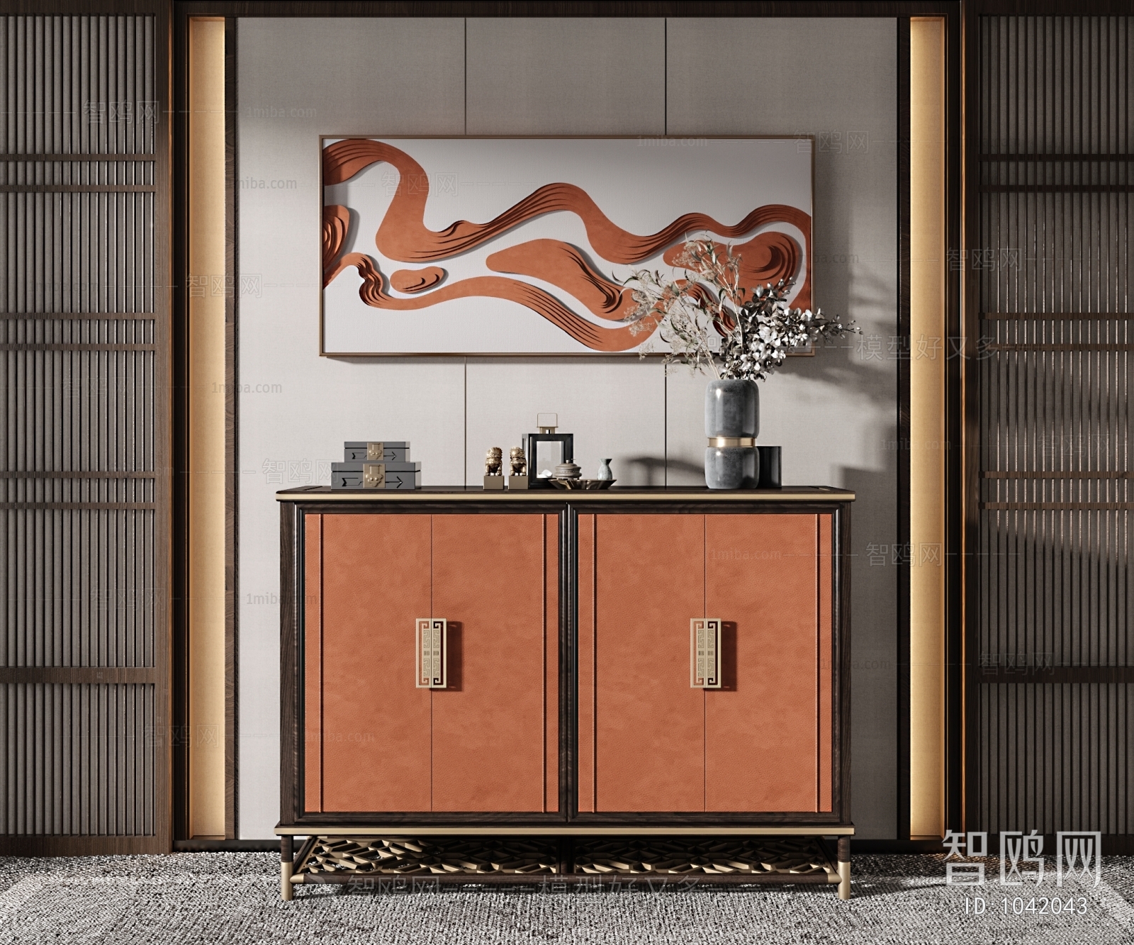 New Chinese Style Entrance Cabinet