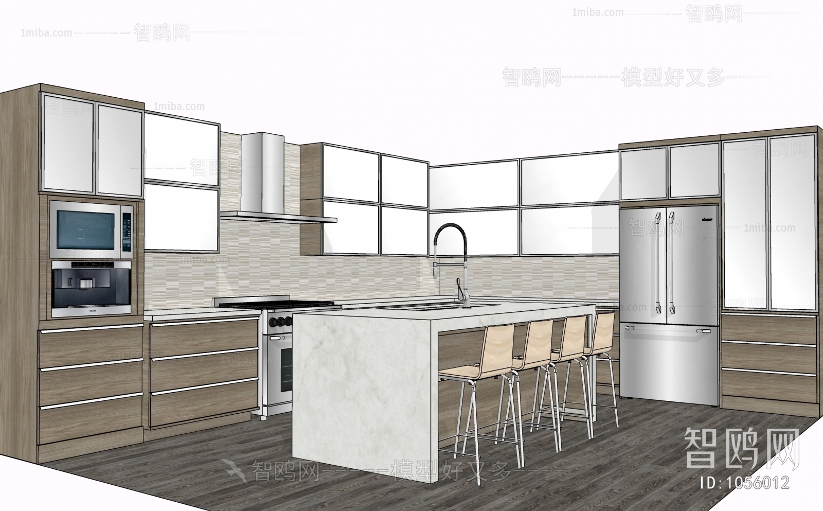 Modern Kitchen Cabinet Sketchup Model Download Model ID 440956128 1miba   18f06de48bfc4a4769d24dc804896c00 