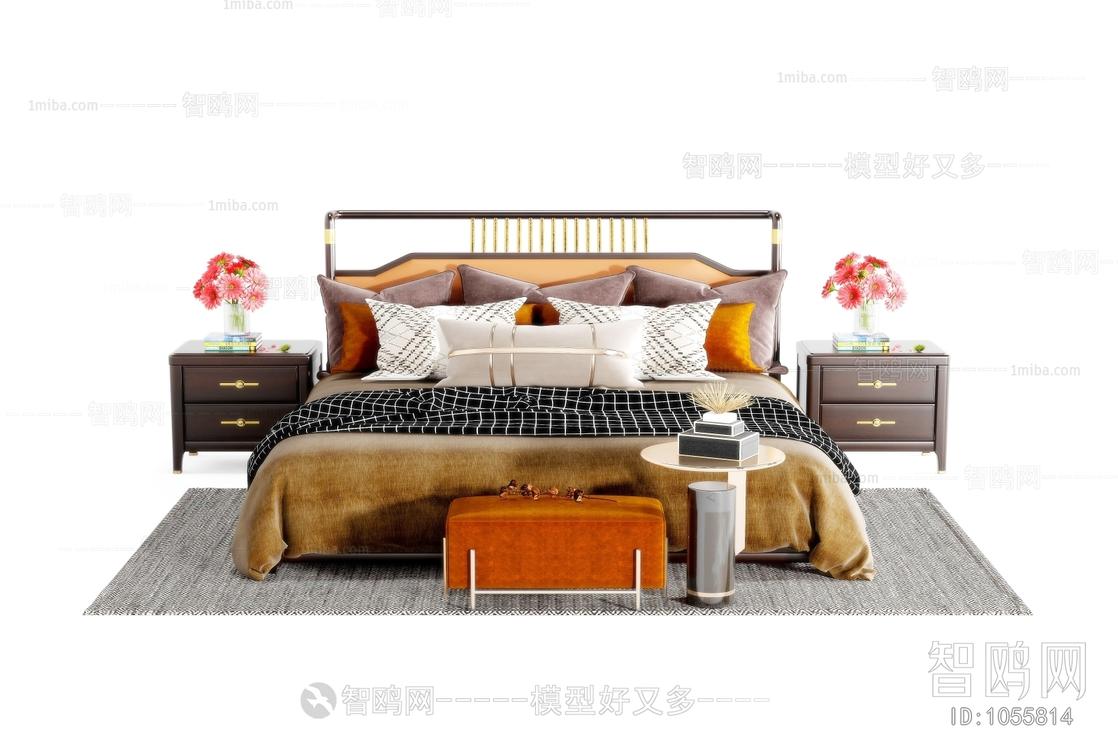 New Chinese Style Double Bed