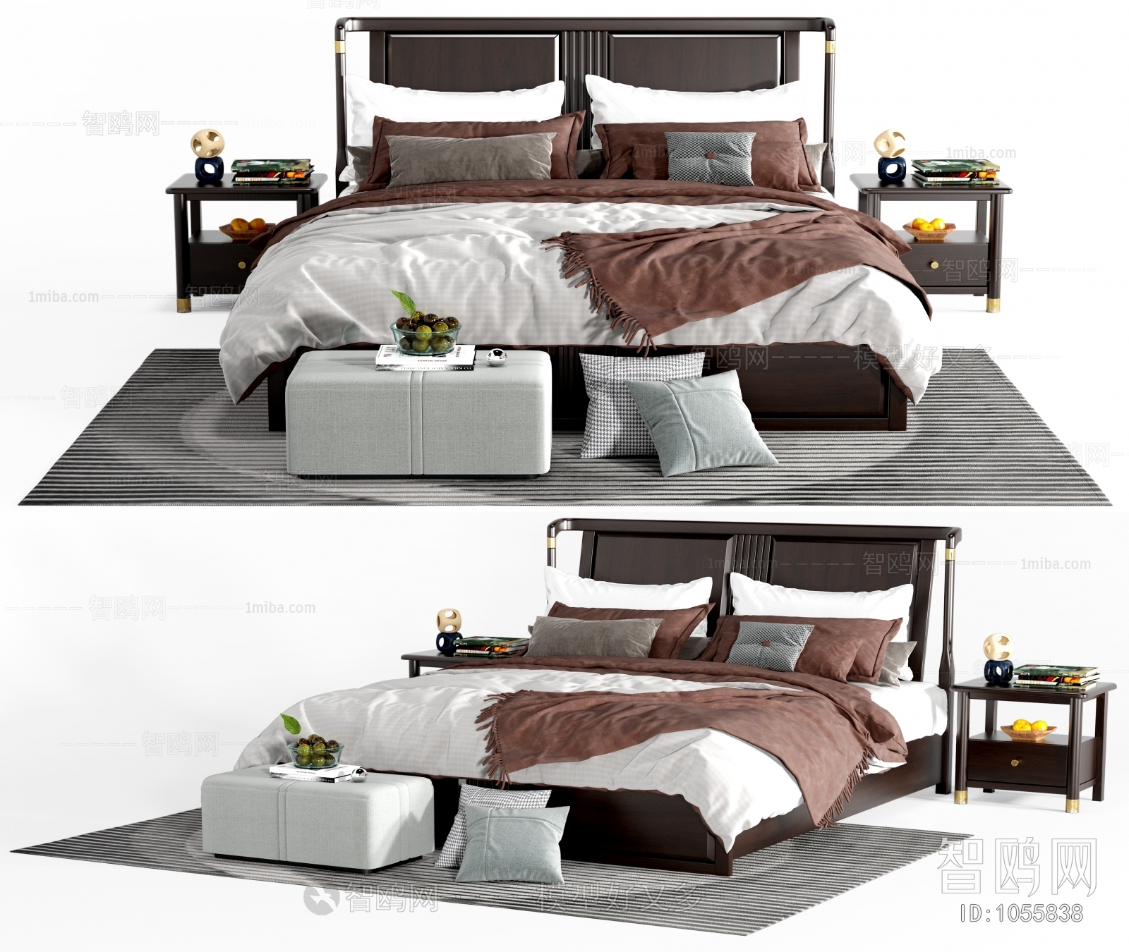 New Chinese Style Double Bed