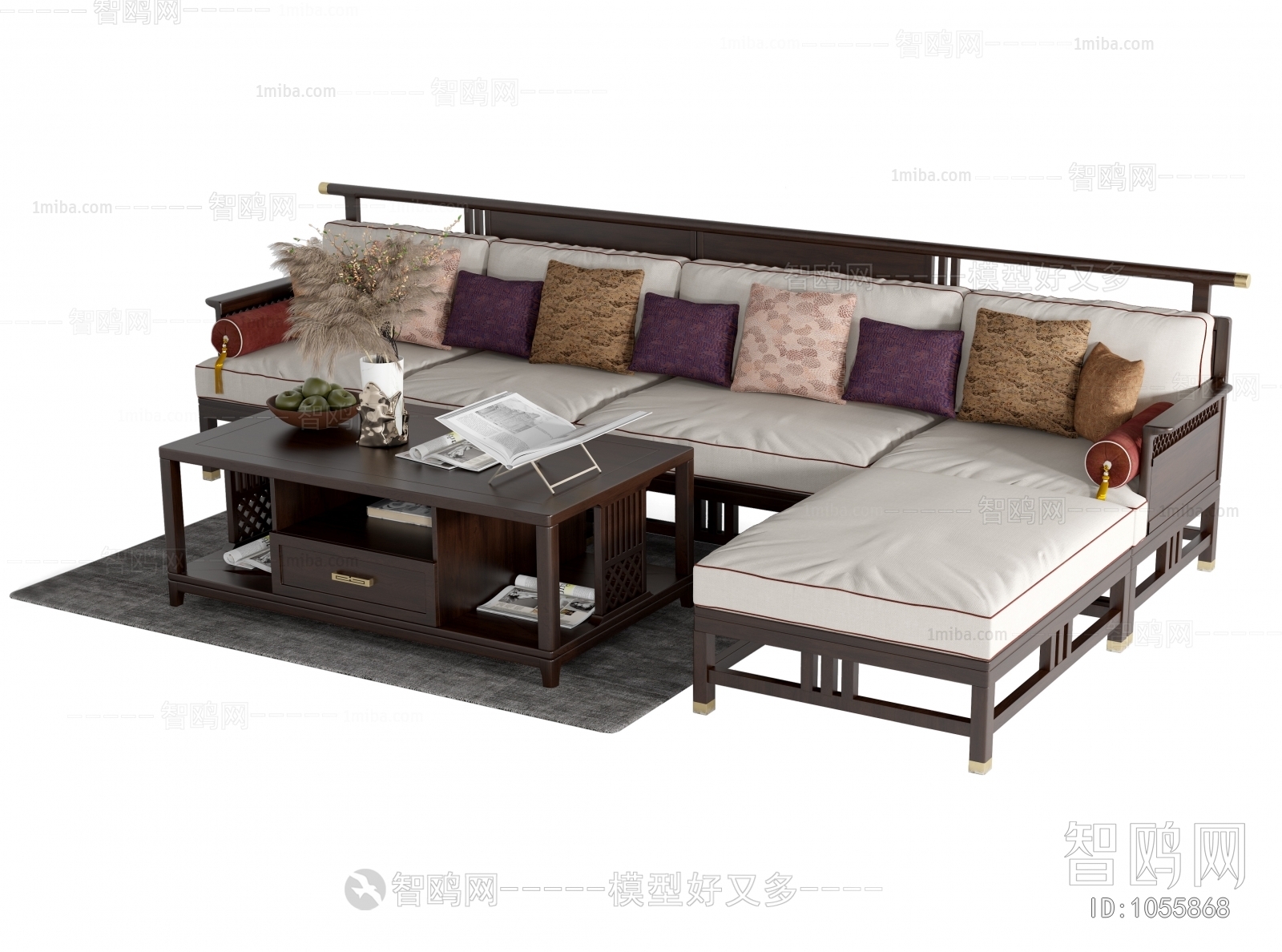 New Chinese Style Sofa Combination