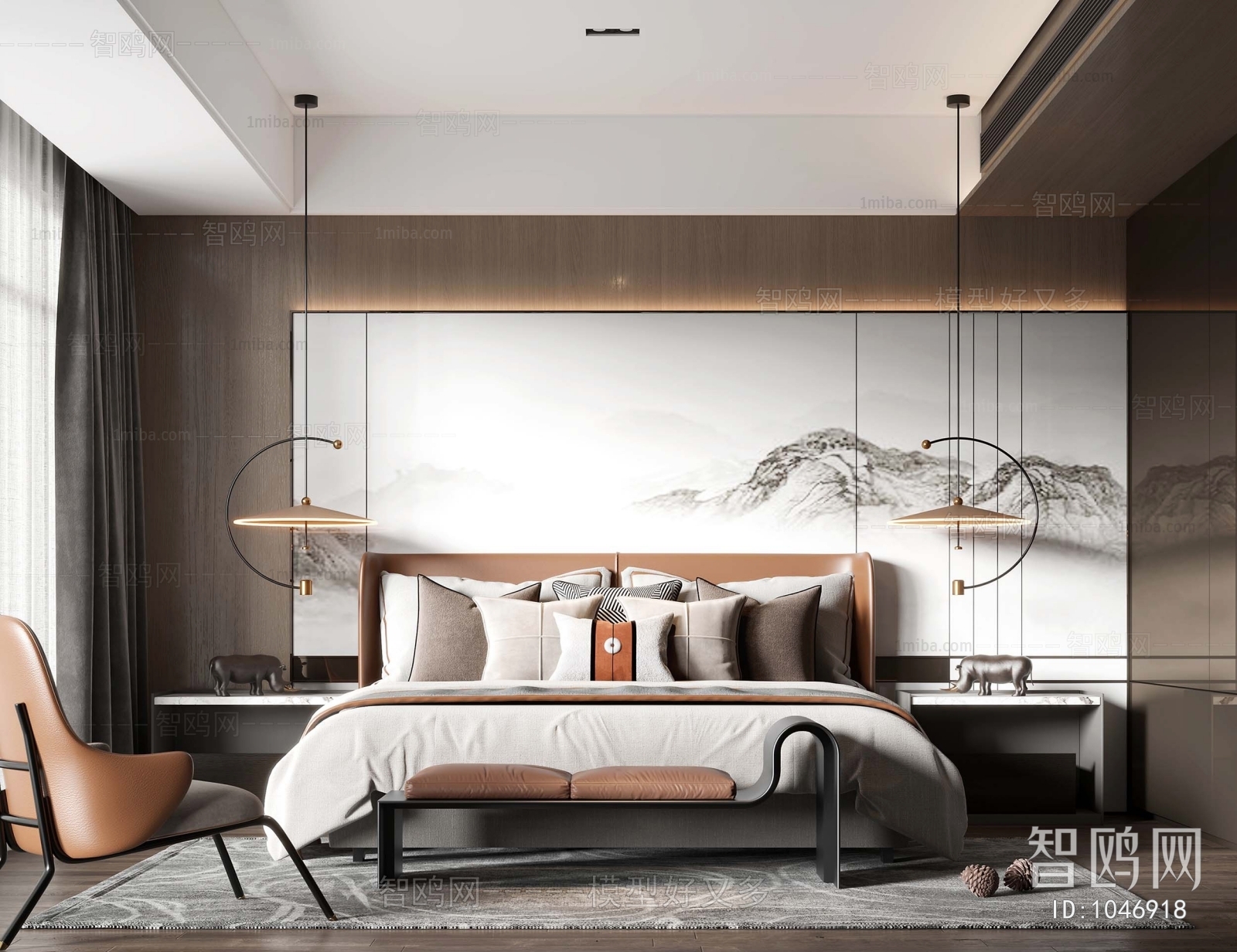 New Chinese Style Bedroom