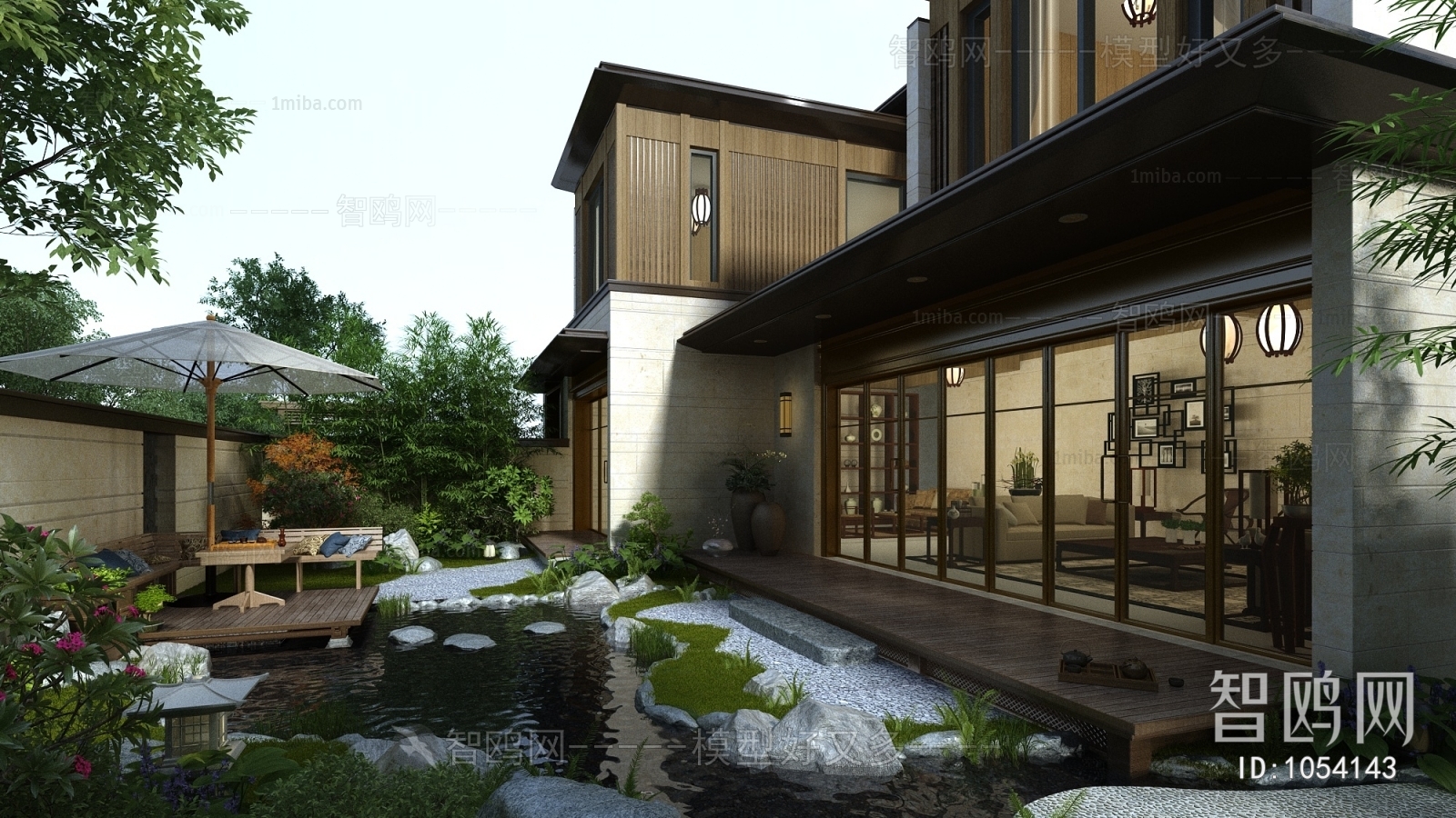 New Chinese Style Villa Appearance