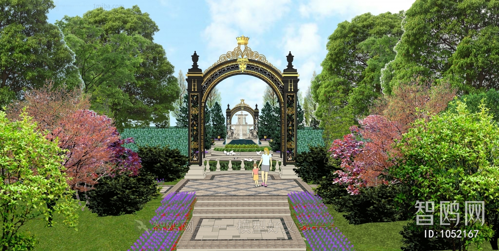 European Style Garden Landscape