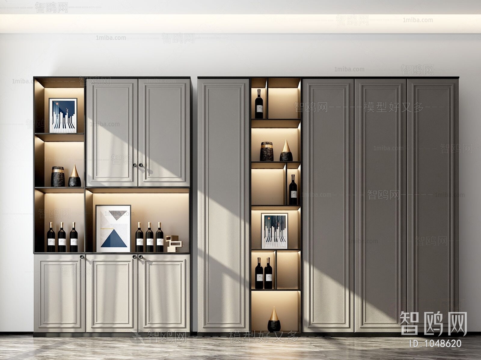 Simple European Style Wine Cabinet