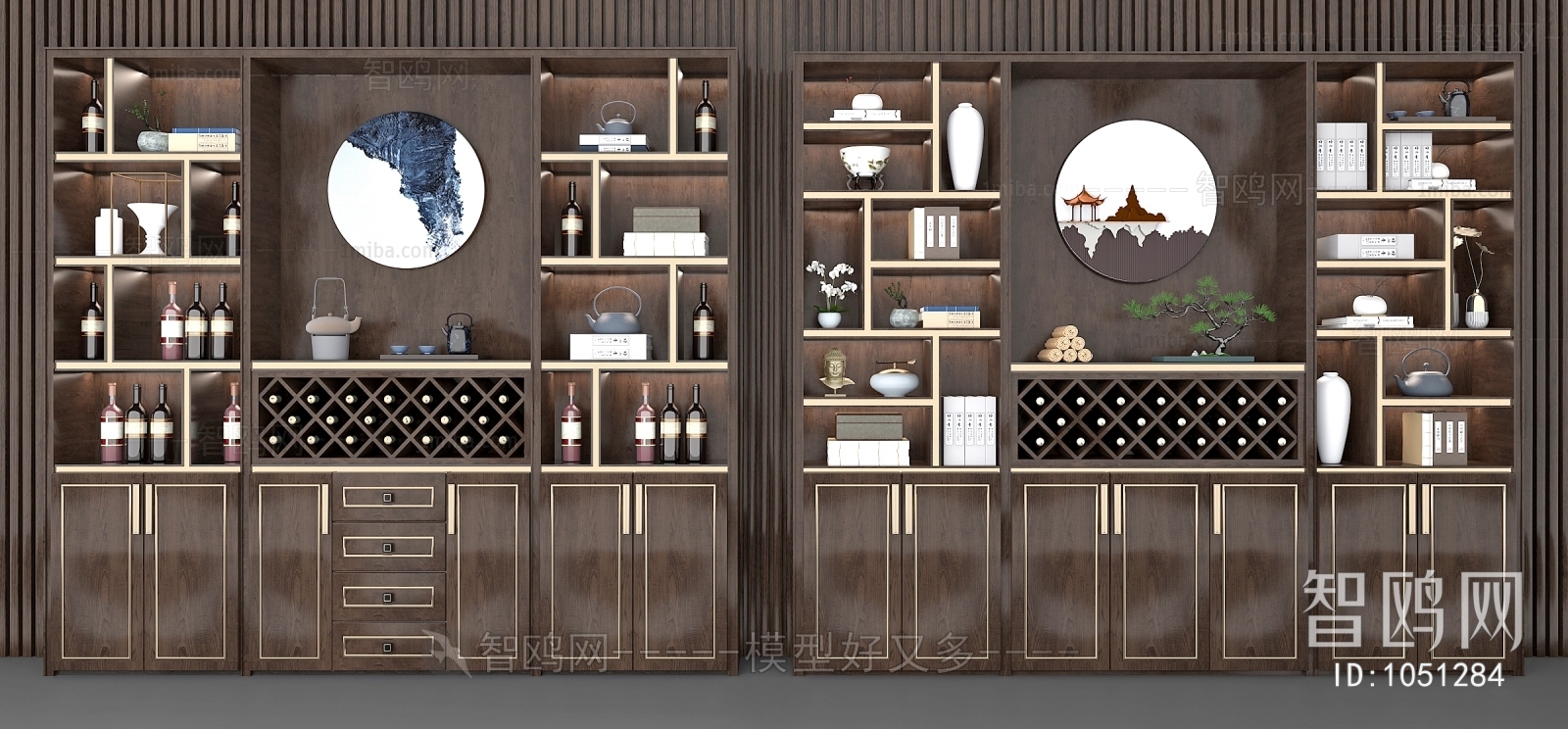 New Chinese Style Wine Cabinet