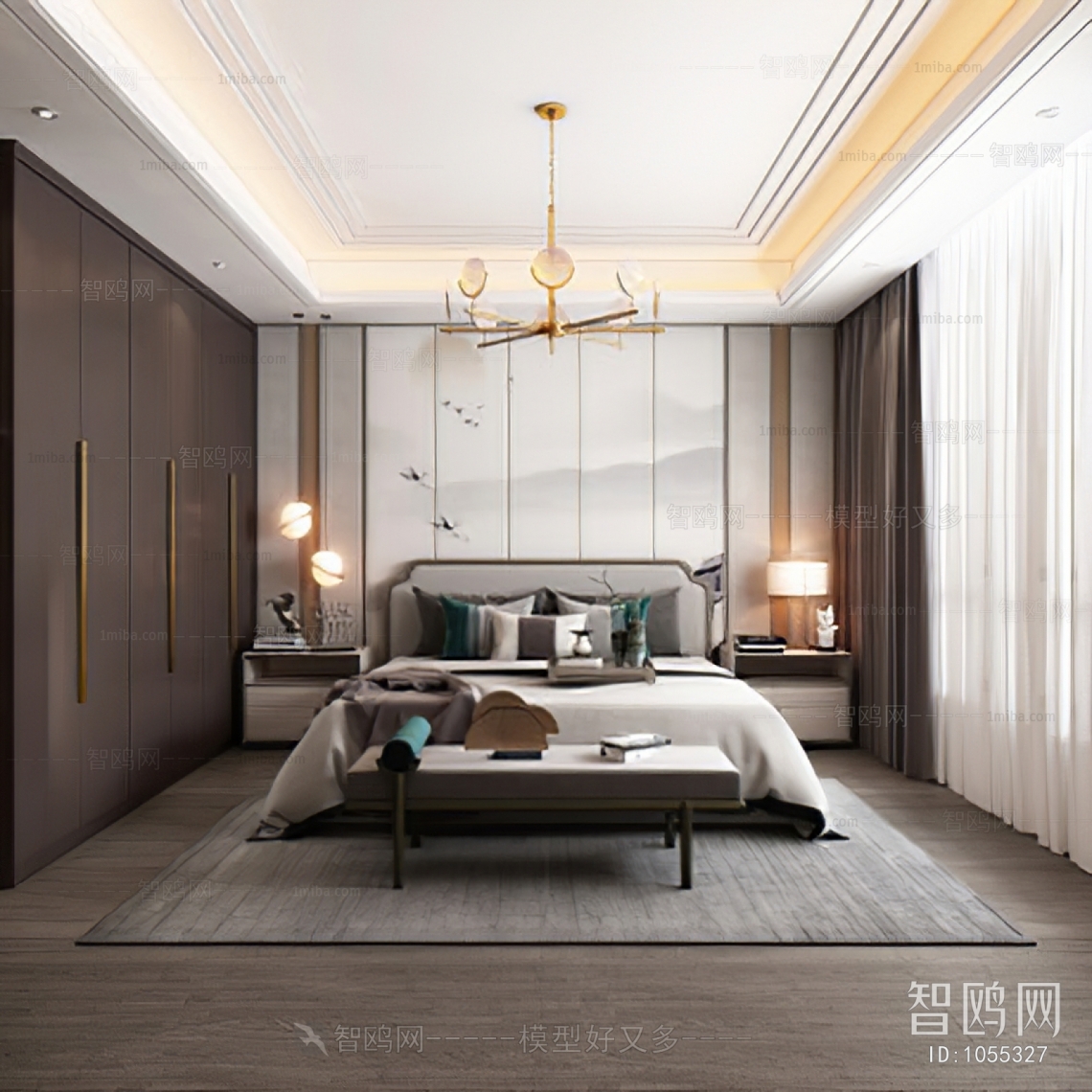 New Chinese Style Bedroom