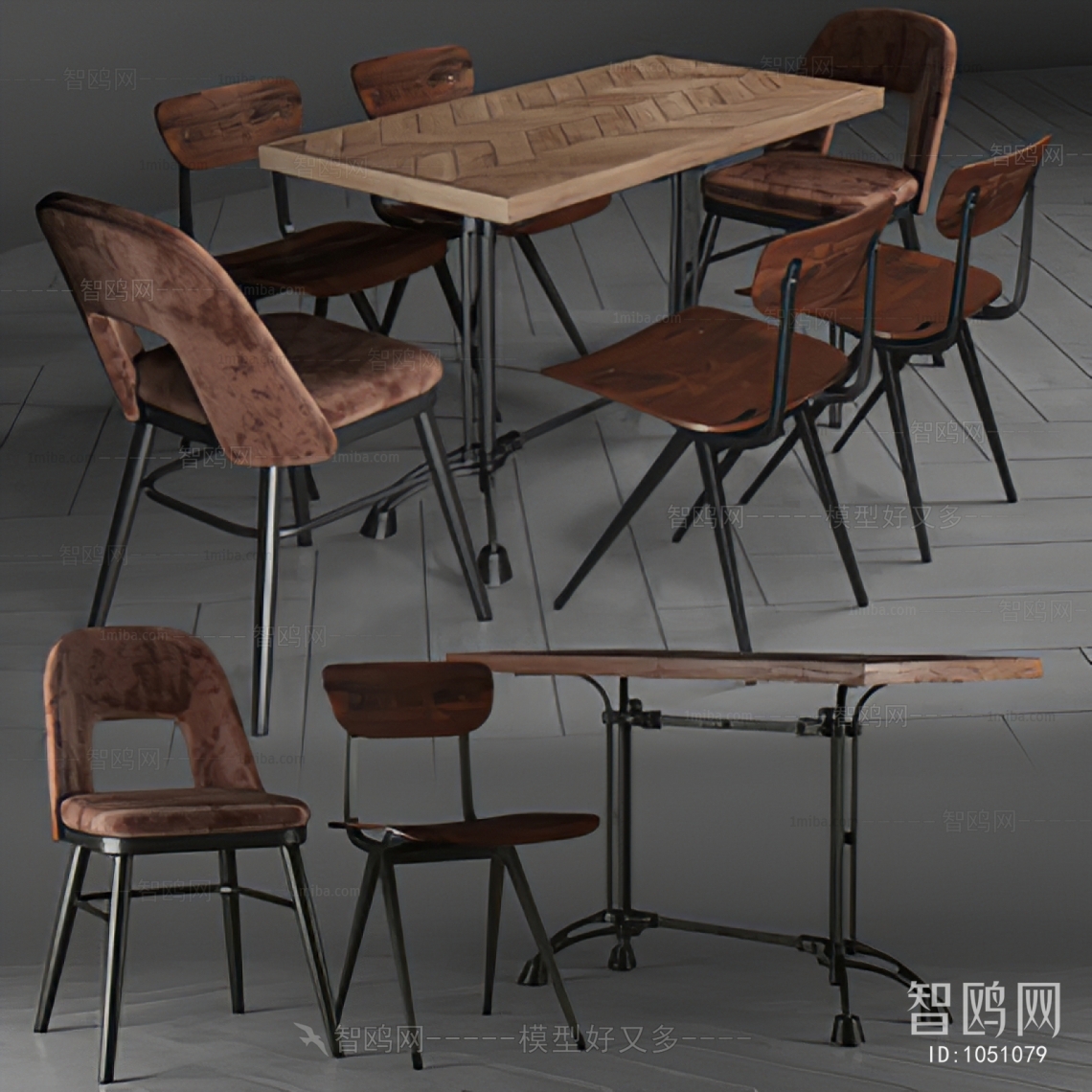 Industrial Style Dining Table And Chairs