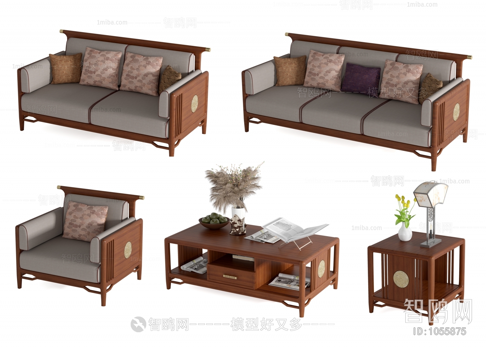 New Chinese Style Sofa Combination