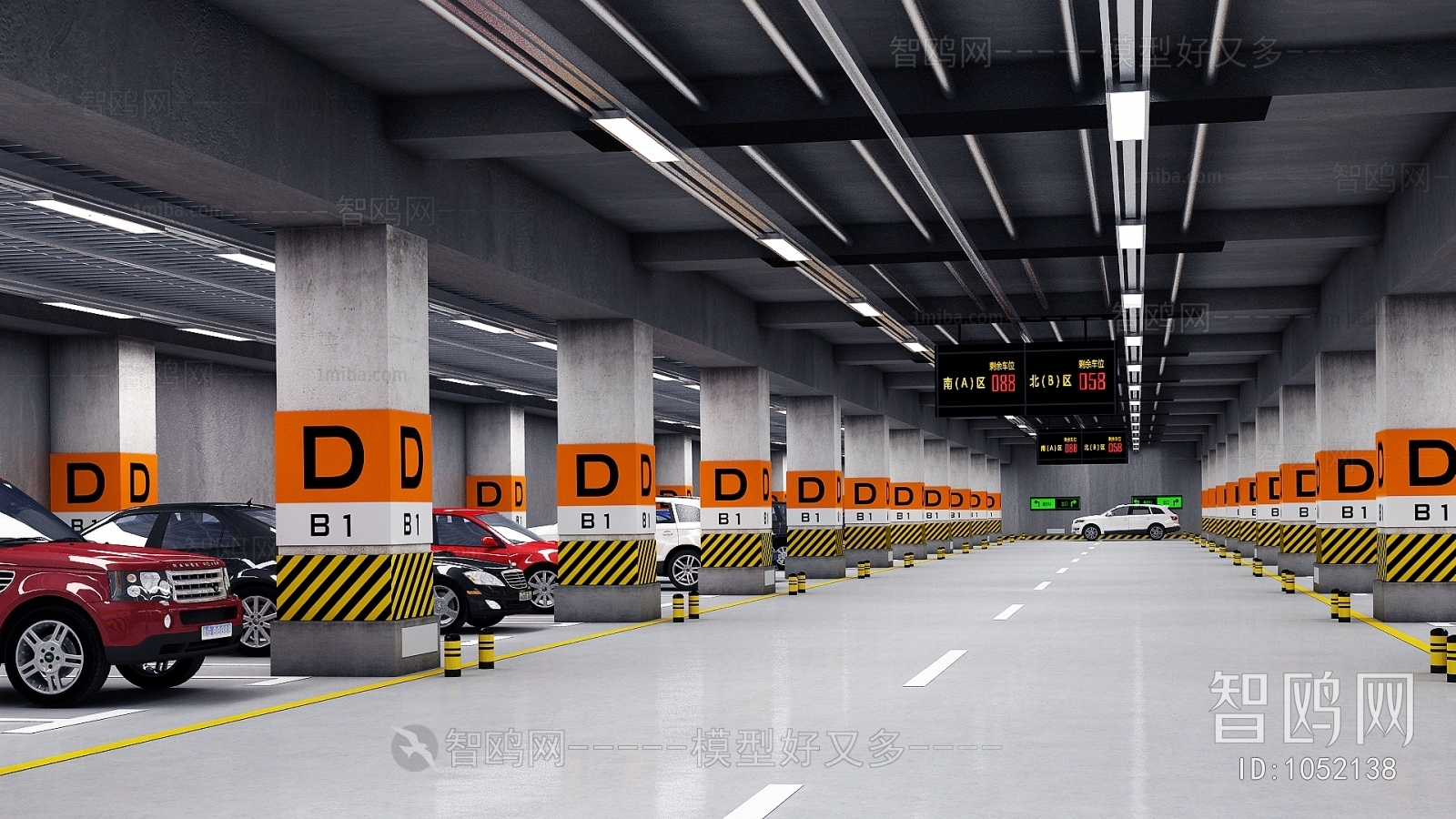 Modern Underground Parking Lot