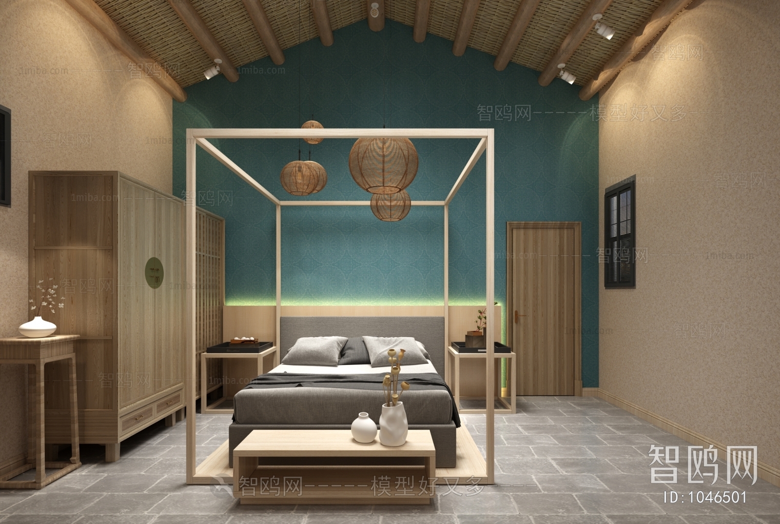 New Chinese Style Bedroom