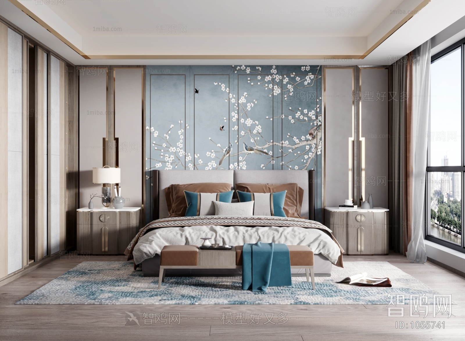 New Chinese Style Bedroom