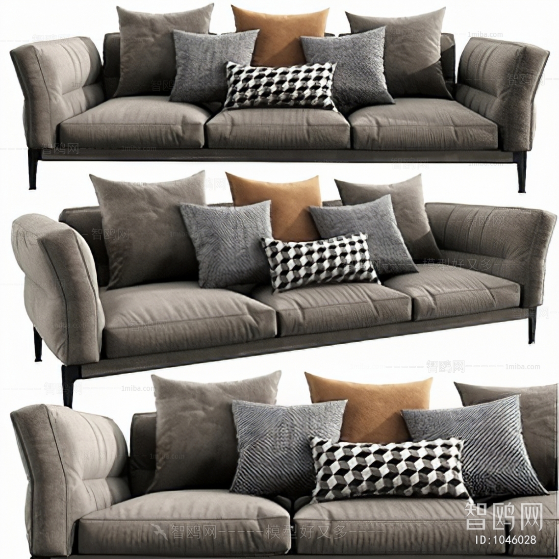 Modern Three-seat Sofa