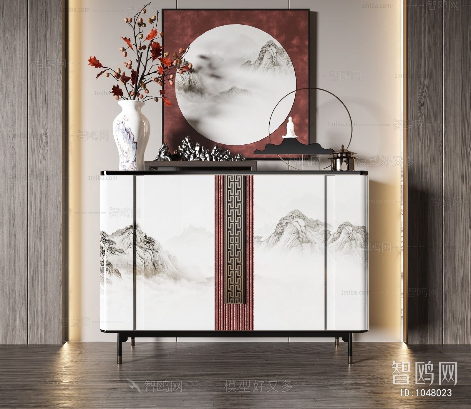 New Chinese Style Entrance Cabinet