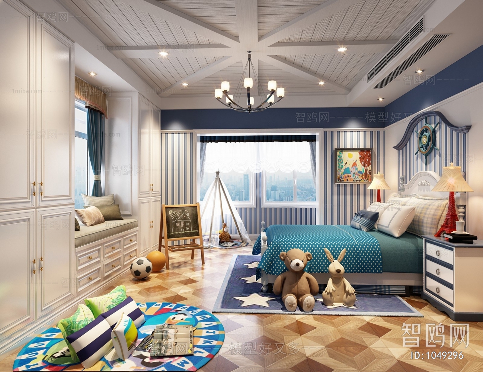 Mediterranean Style Boy's Room And Son's Room