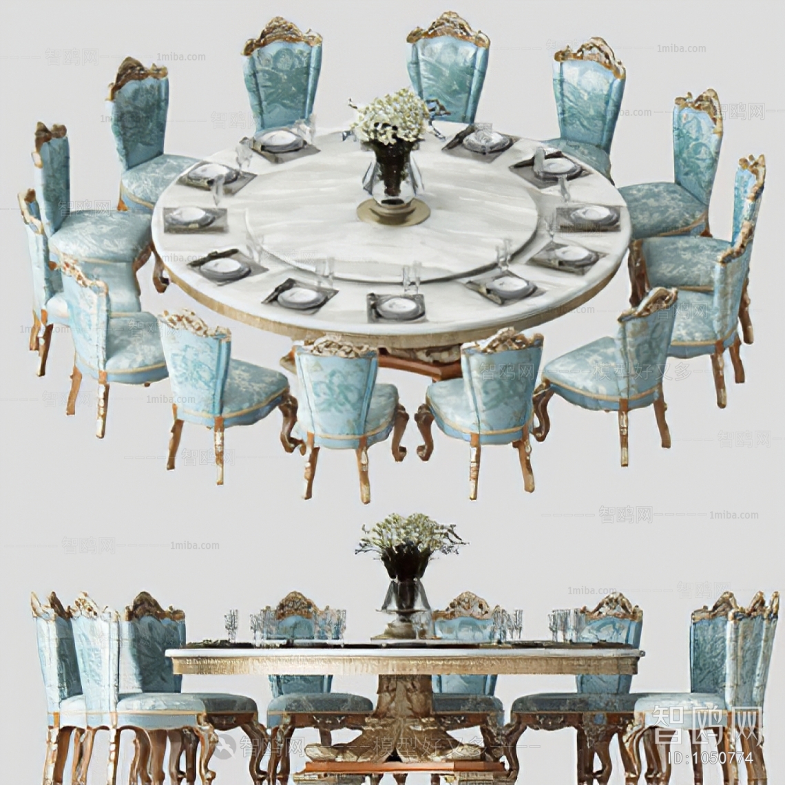 European Style Dining Table And Chairs