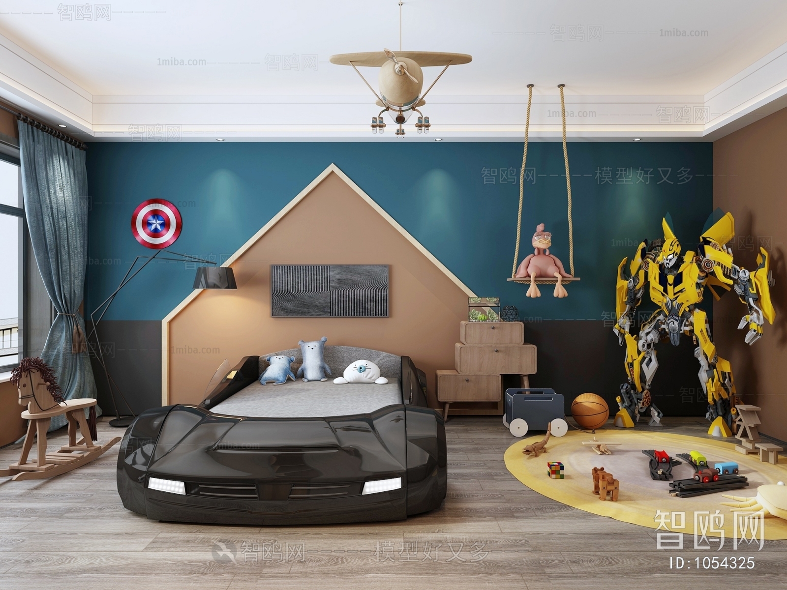 Modern Boy's Room And Son's Room