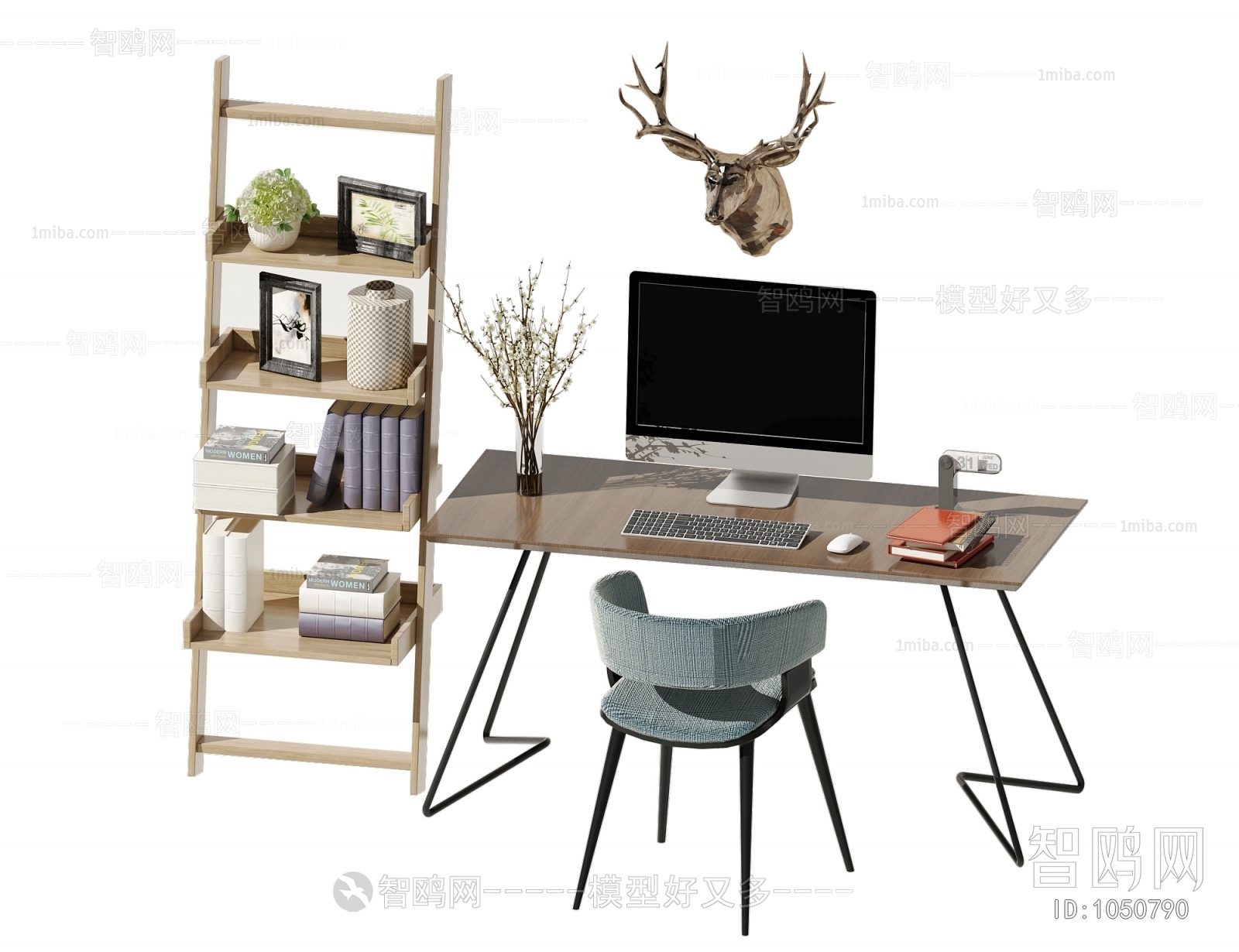 Nordic Style Computer Desk And Chair