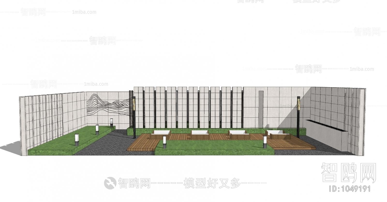 New Chinese Style Courtyard/landscape