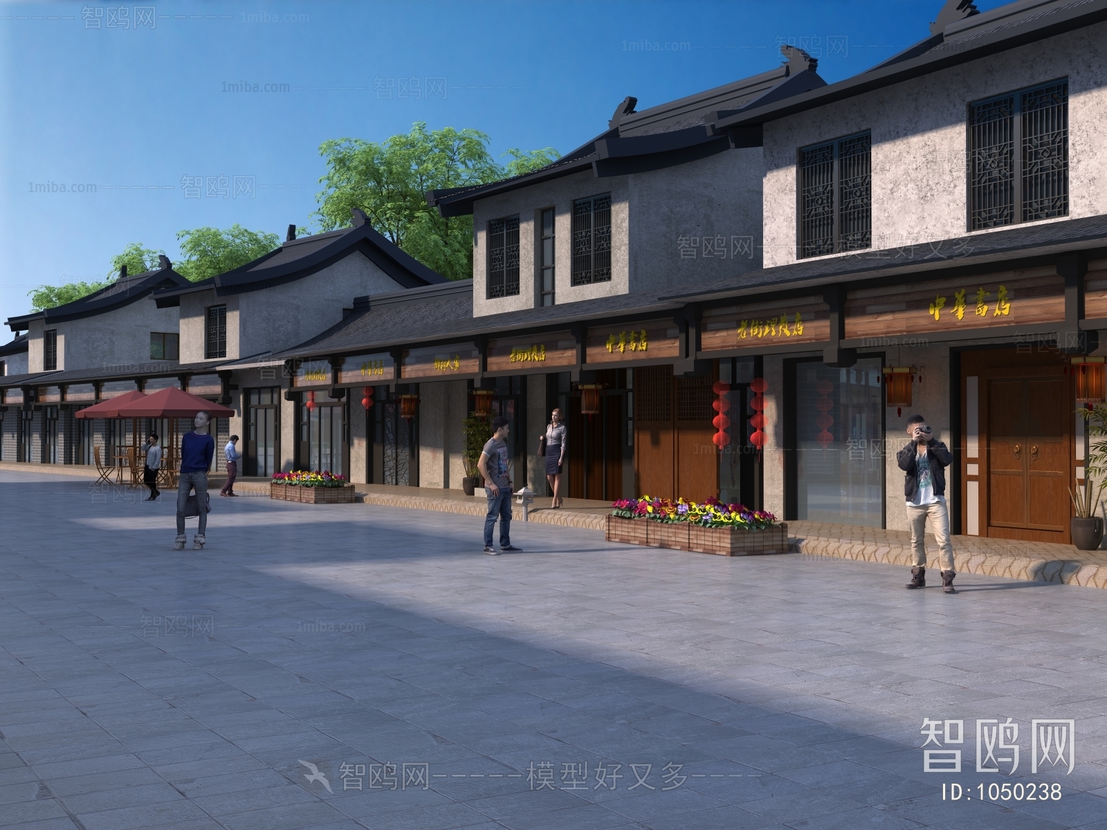 New Chinese Style Ancient Architectural Buildings