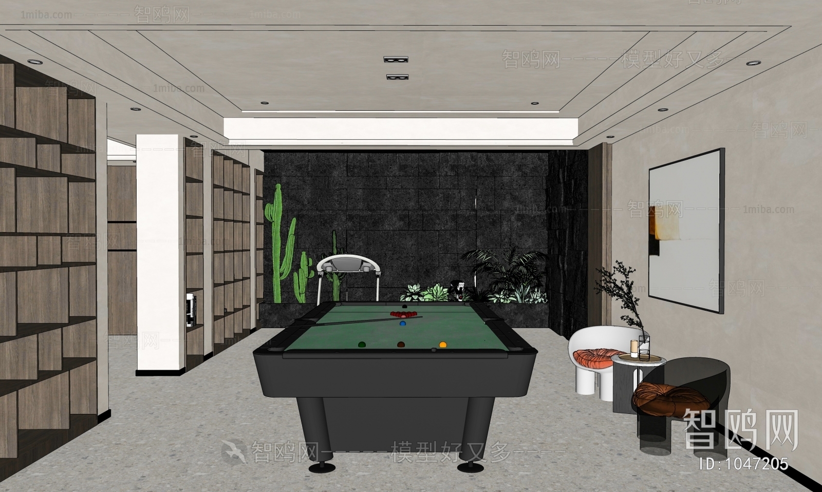 Modern Billiards Room