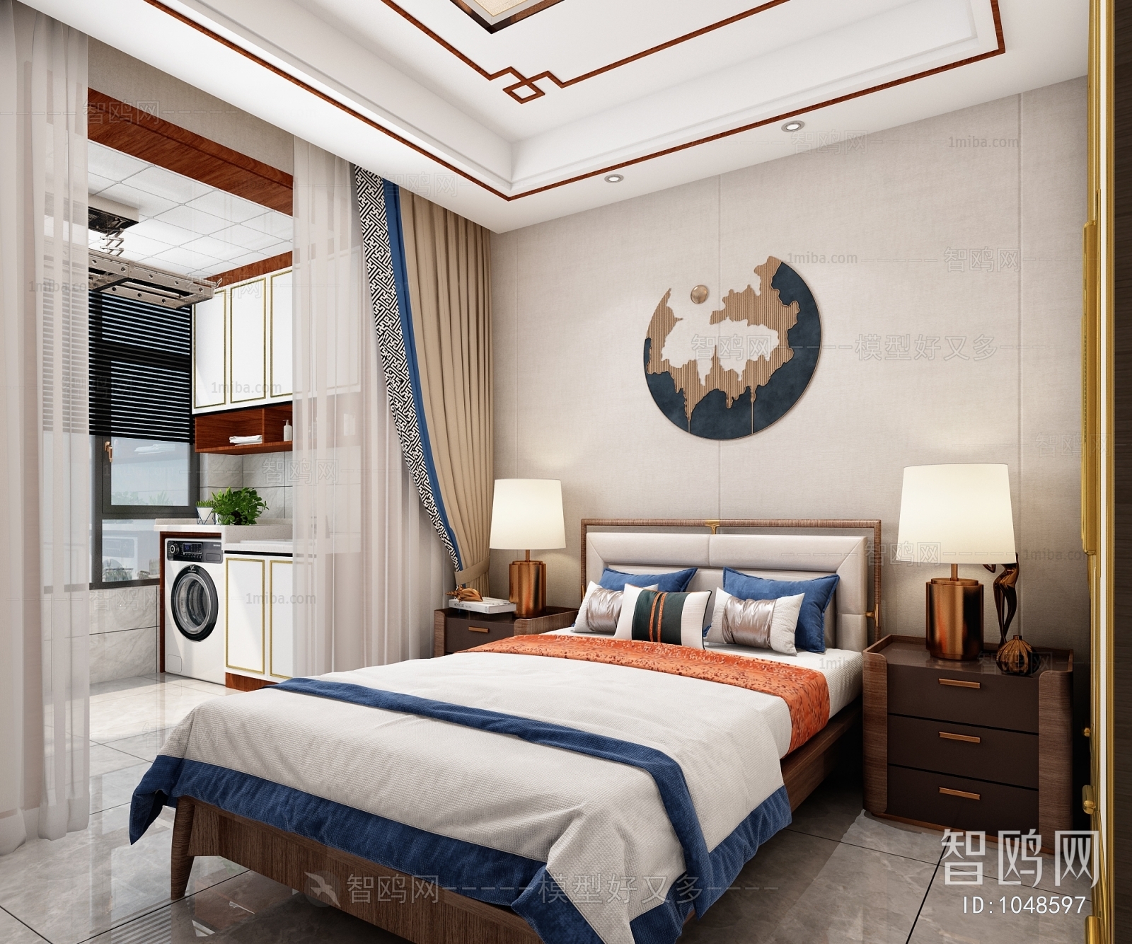 New Chinese Style Bedroom