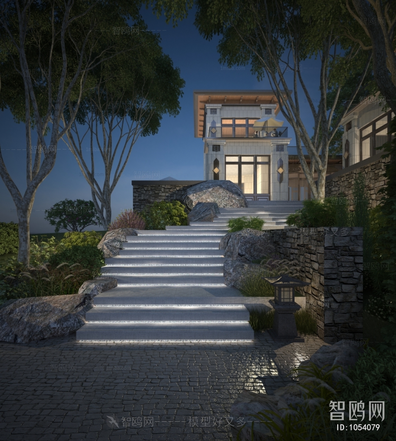 New Chinese Style Villa Appearance