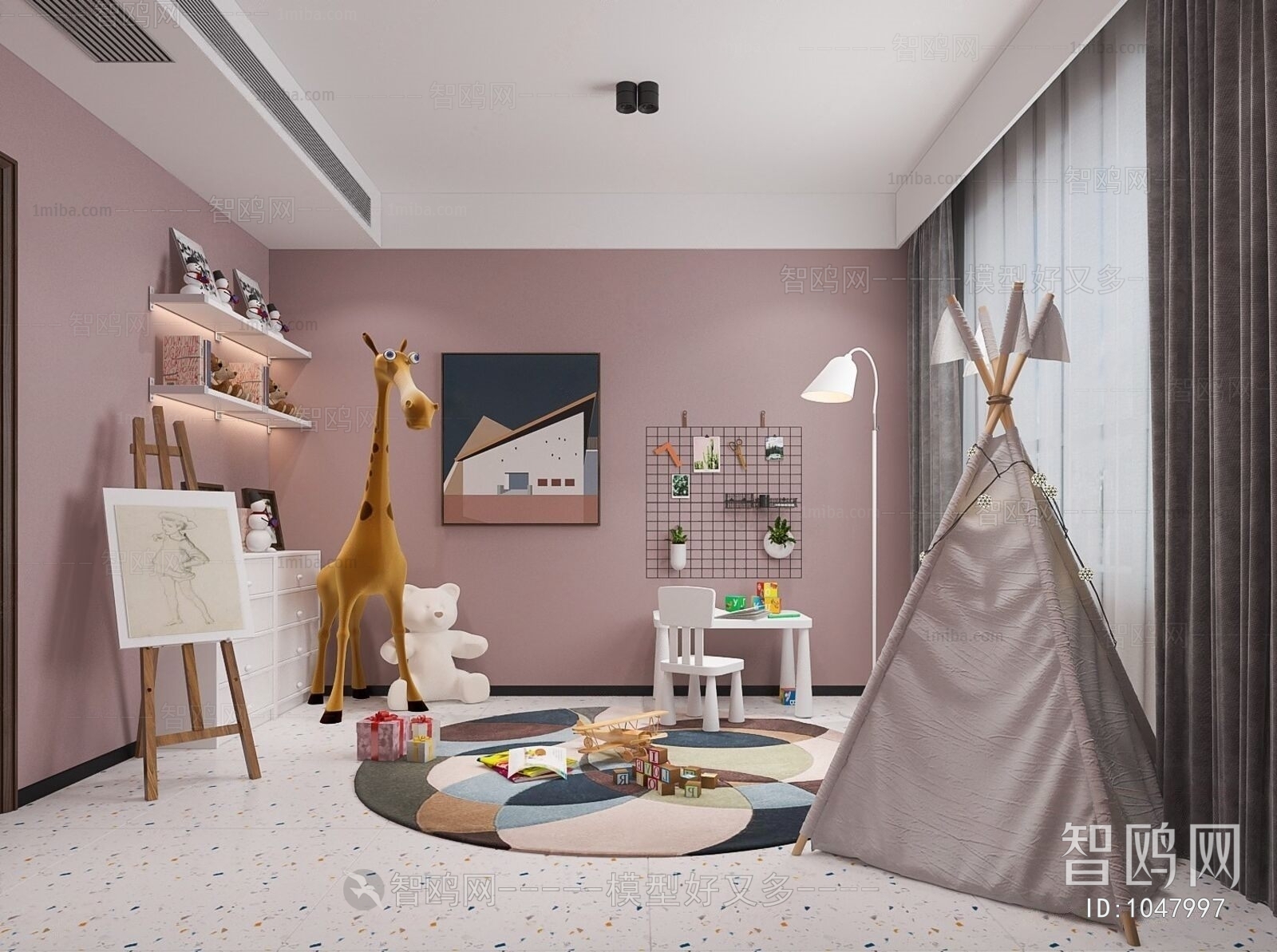 Modern Children's Room Activity Room