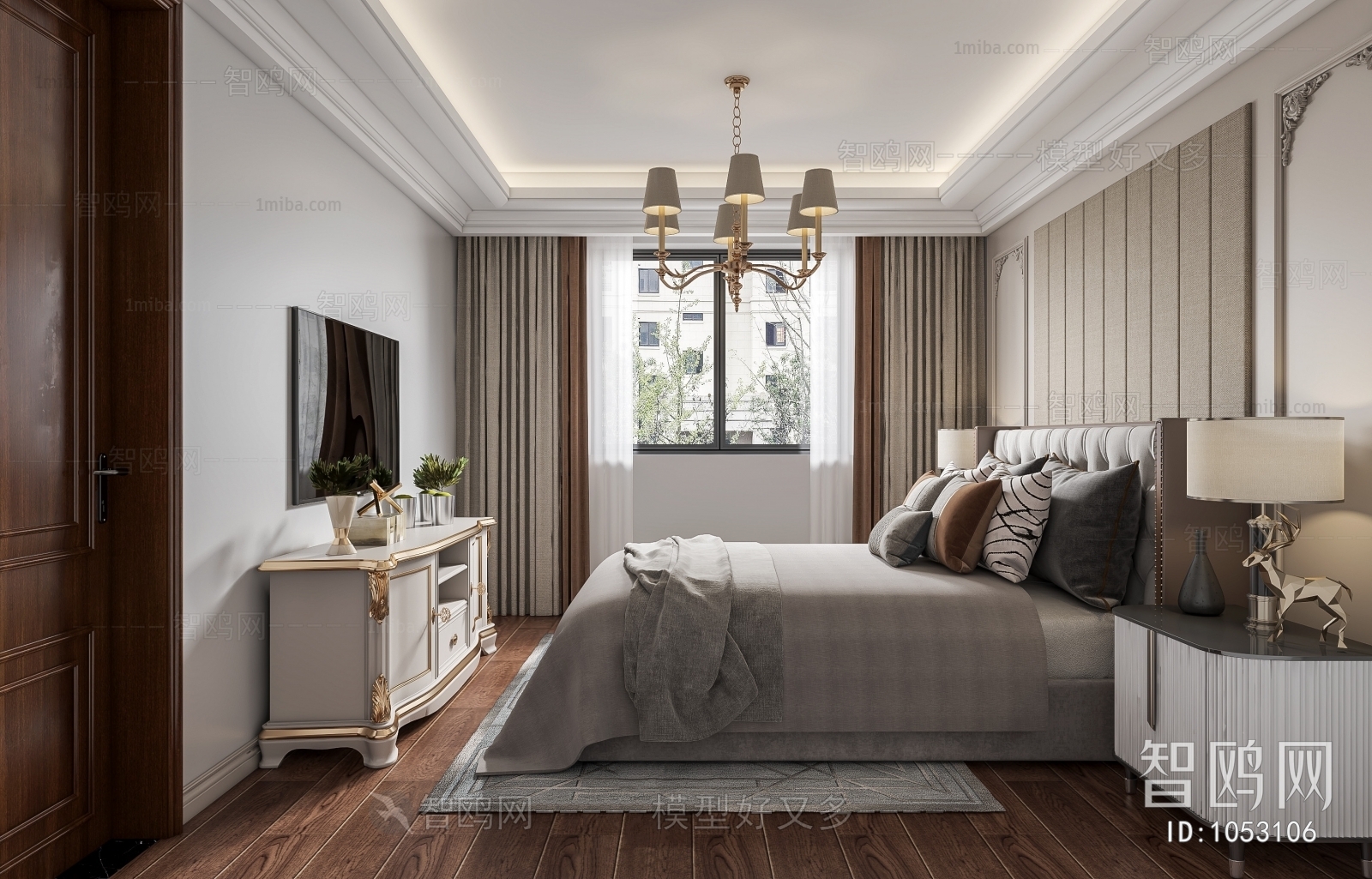 Simple European Style Bedroom