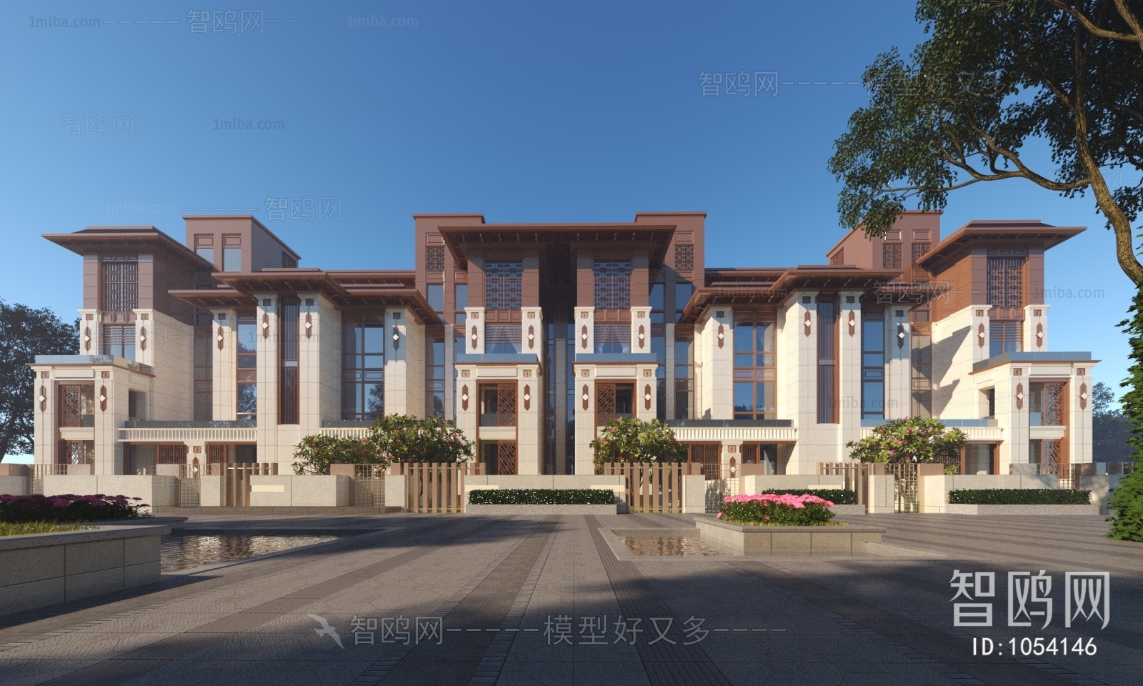 New Chinese Style Villa Appearance