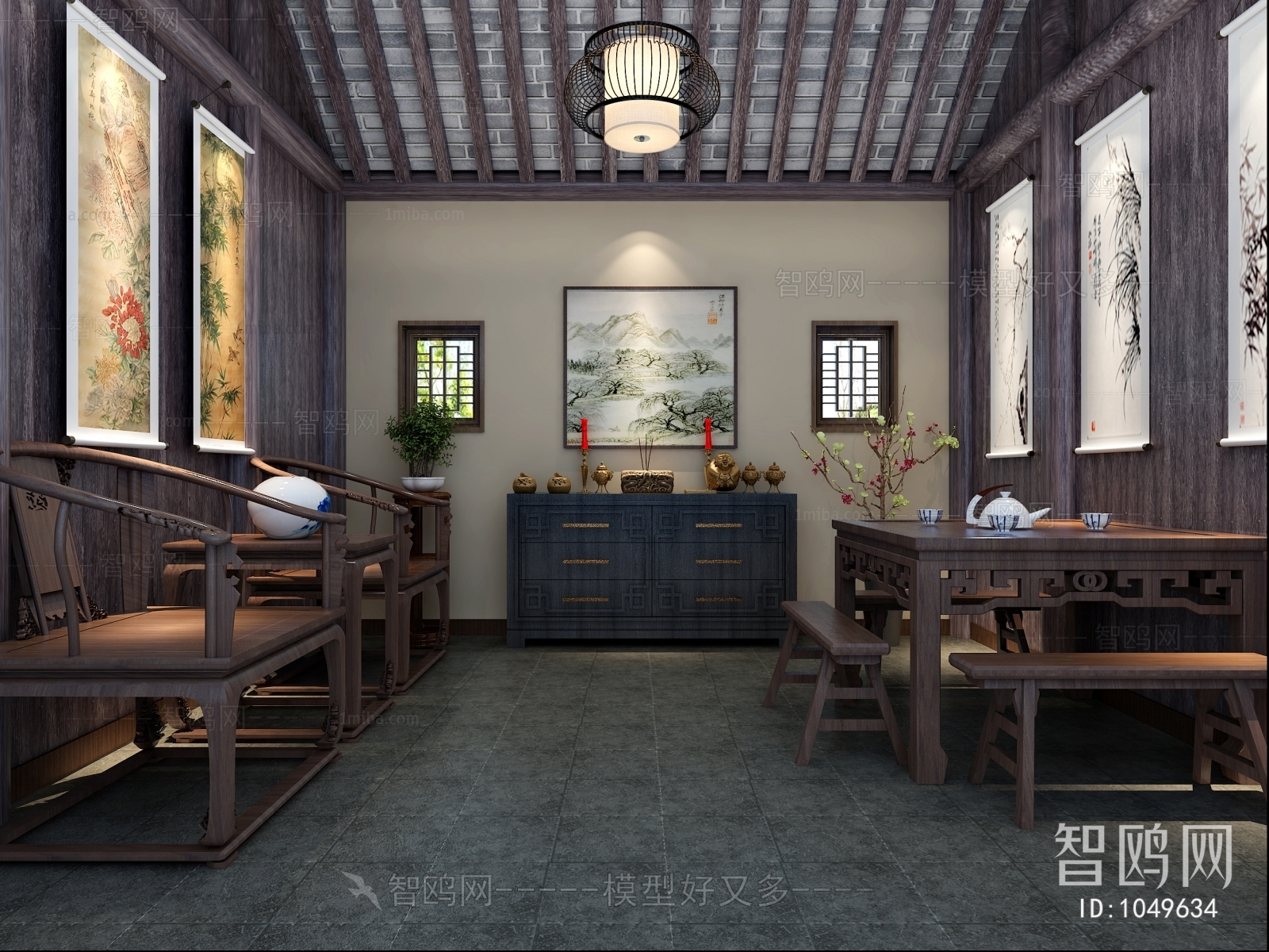 New Chinese Style Reception Room